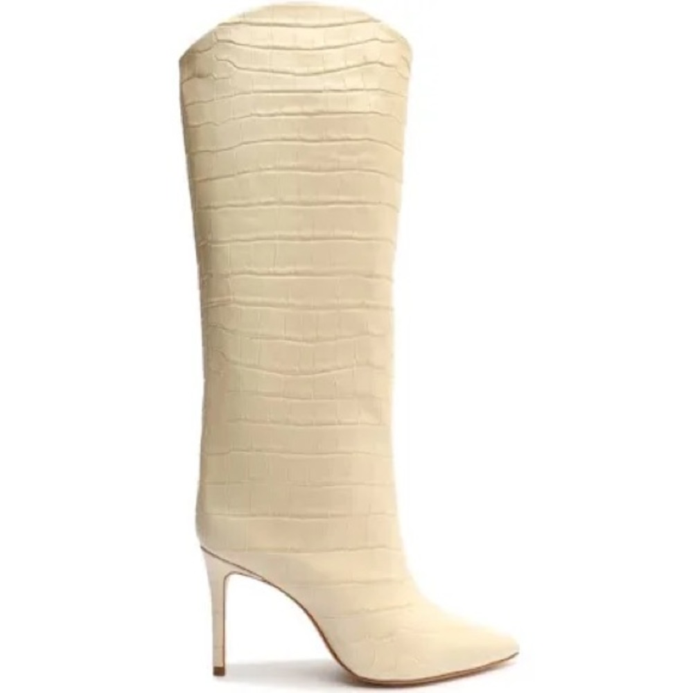 Cream White SCHUTZ  Maryana Leather Boots